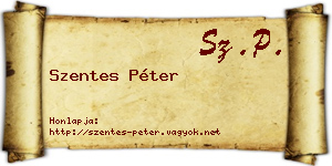 Szentes Péter névjegykártya